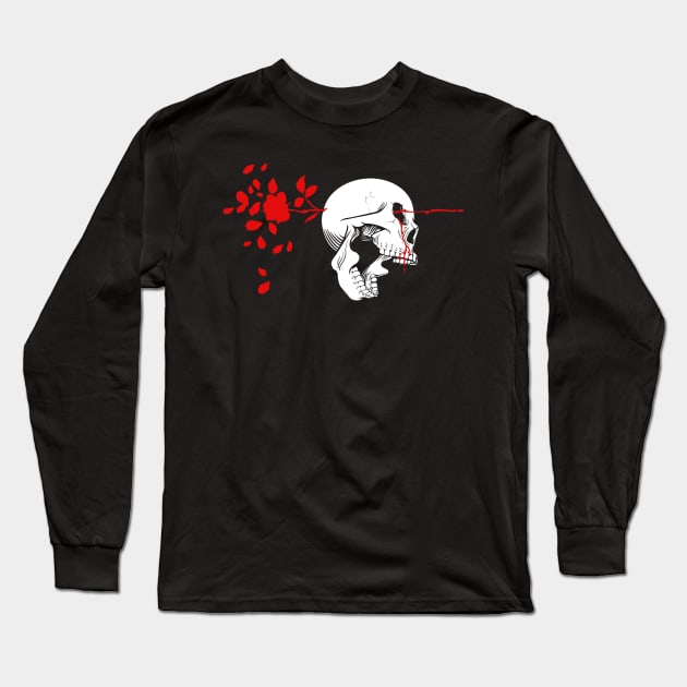 Skull of Roses Long Sleeve T-Shirt by StudioPM71